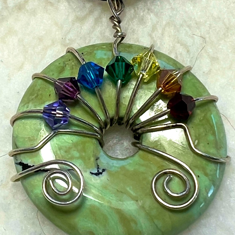 Chakra Wire Wrap Stone/Crystal pendant